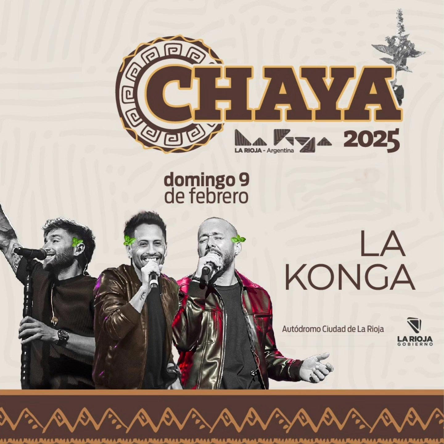 Grilla Artistas Fiesta de la Chaya domingo 9 de febrero de 2025